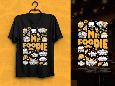 Mr. Foodie T-shirt design pizza