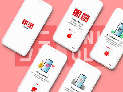 Redesign UNIQLO ID App Part 1 app design graphic design illustration