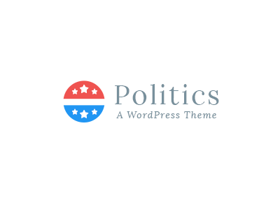 Politics Theme Logo blue lora political red white