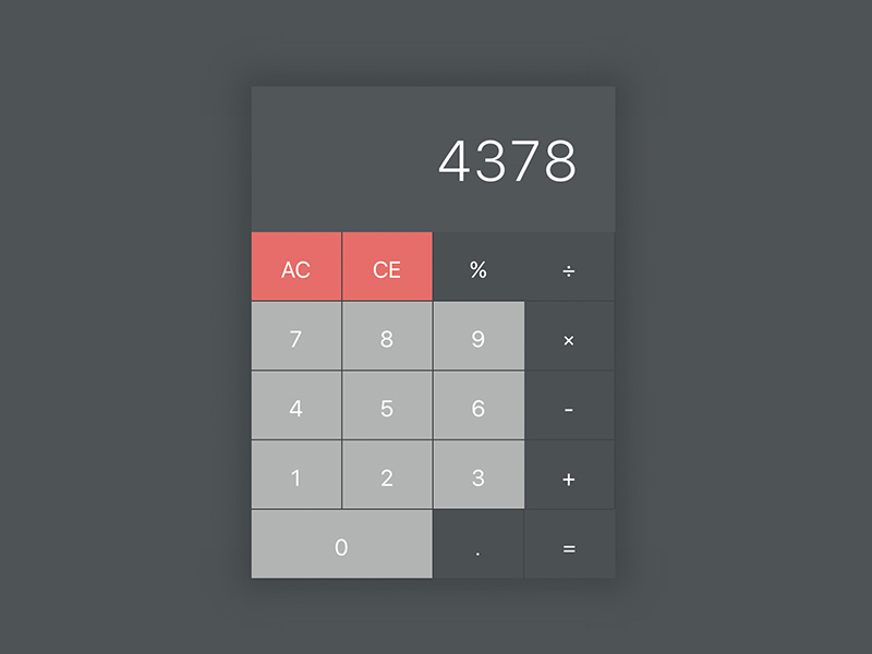 Calculator by Jami Gibbs on Dribbble