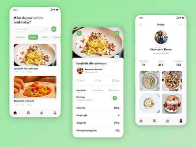 Recipe app design concept chef cooking cooking app food food and drink food app food app design food app ui mobile design recipe recipe app recipes