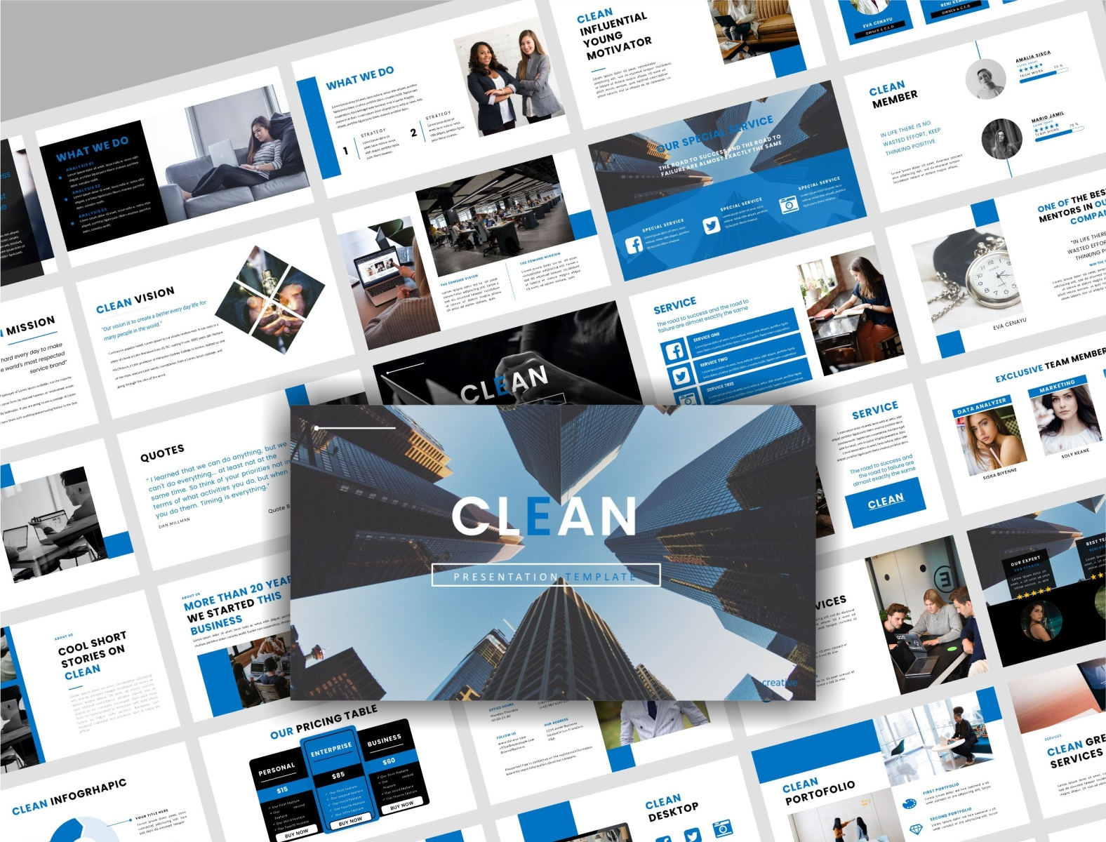 Pitch Deck Clean Powerpoint by axcelg on Dribbble