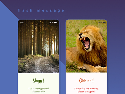 Flash Message for mobile app app dailyui figma ui