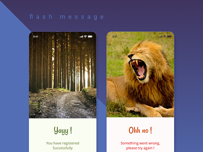 Flash Message for mobile app