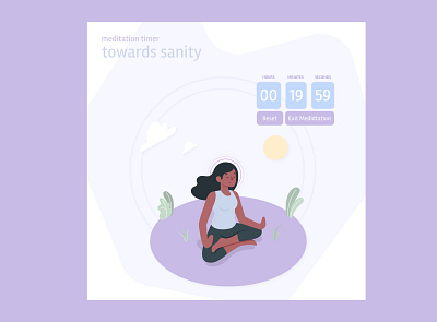 Meditation Timer dailyui design figma ui vector