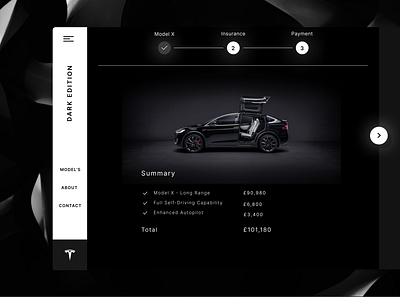 Black Tesla UI black dark elonmusk future interface minimal modelx tesla ui uiux website