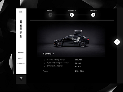 Black Tesla UI
