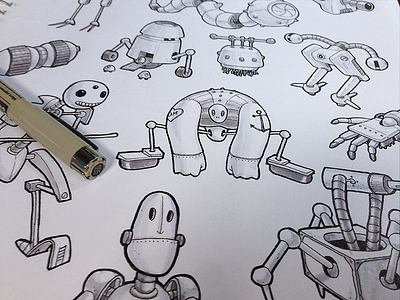 Robots drawing sketch