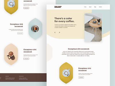 Coffee Shop - Landing Page clean coffee landing page minimal ui ux web design website