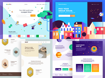 Top 4 out of 5 - 2018 clean coffee design illustration landing ui ux website