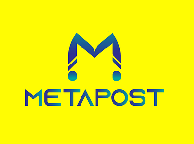 M Logo branding flat design graphic design logo
