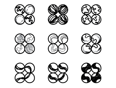 Minimal flowers 01 blackandwhite drawing flowers illustration minimal minimalism pattern shapes simple