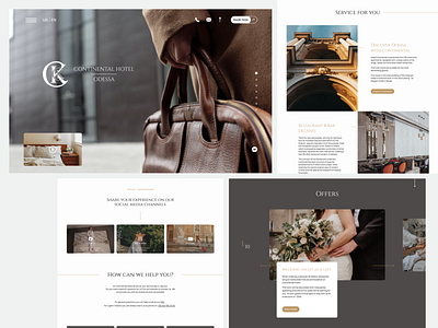 Web site design | landing page for Continental hotel design desktop hotel landing ui