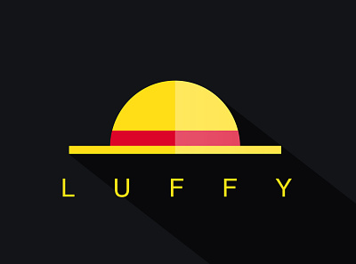 Luffy Hat anime branding design flat hat icon illustration kawaii luffy minimal minimalistic one piece vector wallpaper