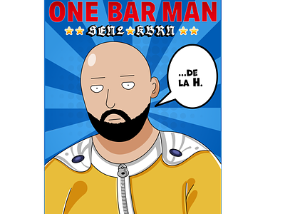 Eladio Carrion - One Bar Man anime flat graphic design illustra illustration logo minimalistic one vector