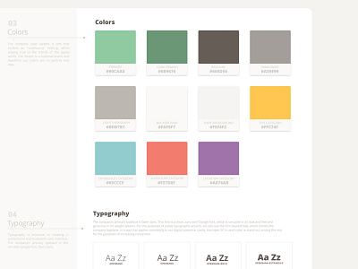 Style Guide for Camp Native Rebranding brand guide branding camping color palette design flat style guide typography