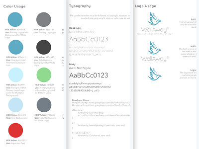 Brand Guide - WellAway brand guide branding color palette logo style guide typography