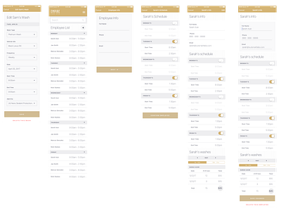 Manager flow for Empire Car Spa by Scott Smith on Dribbble