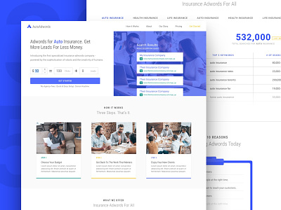 Landing page + Agent page