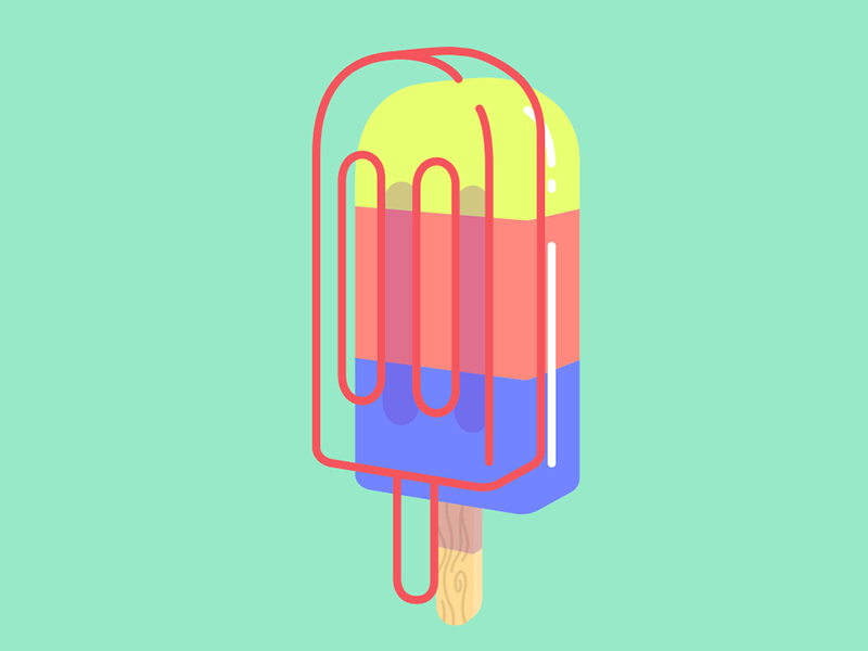 Popsicle Animation animation design icon vector web