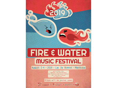 Fire & Water Poster branding design illustraion poster