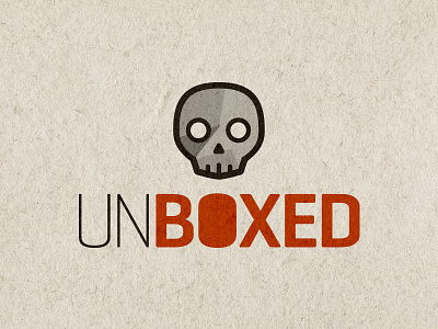 Unboxed Logo brand logo skull vector