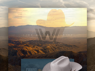 Westworld Website cowboy hat hbo interface layout web website west western westworld