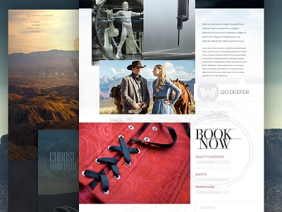 Westworld Website cowboy hat hbo interface layout web website west western westworld