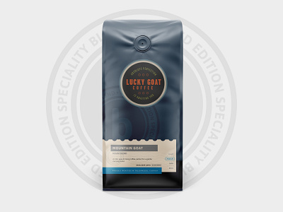Lucky Goat Coffee Bag brand design logo mockup mockup design package design package mockup packagedesign packaging