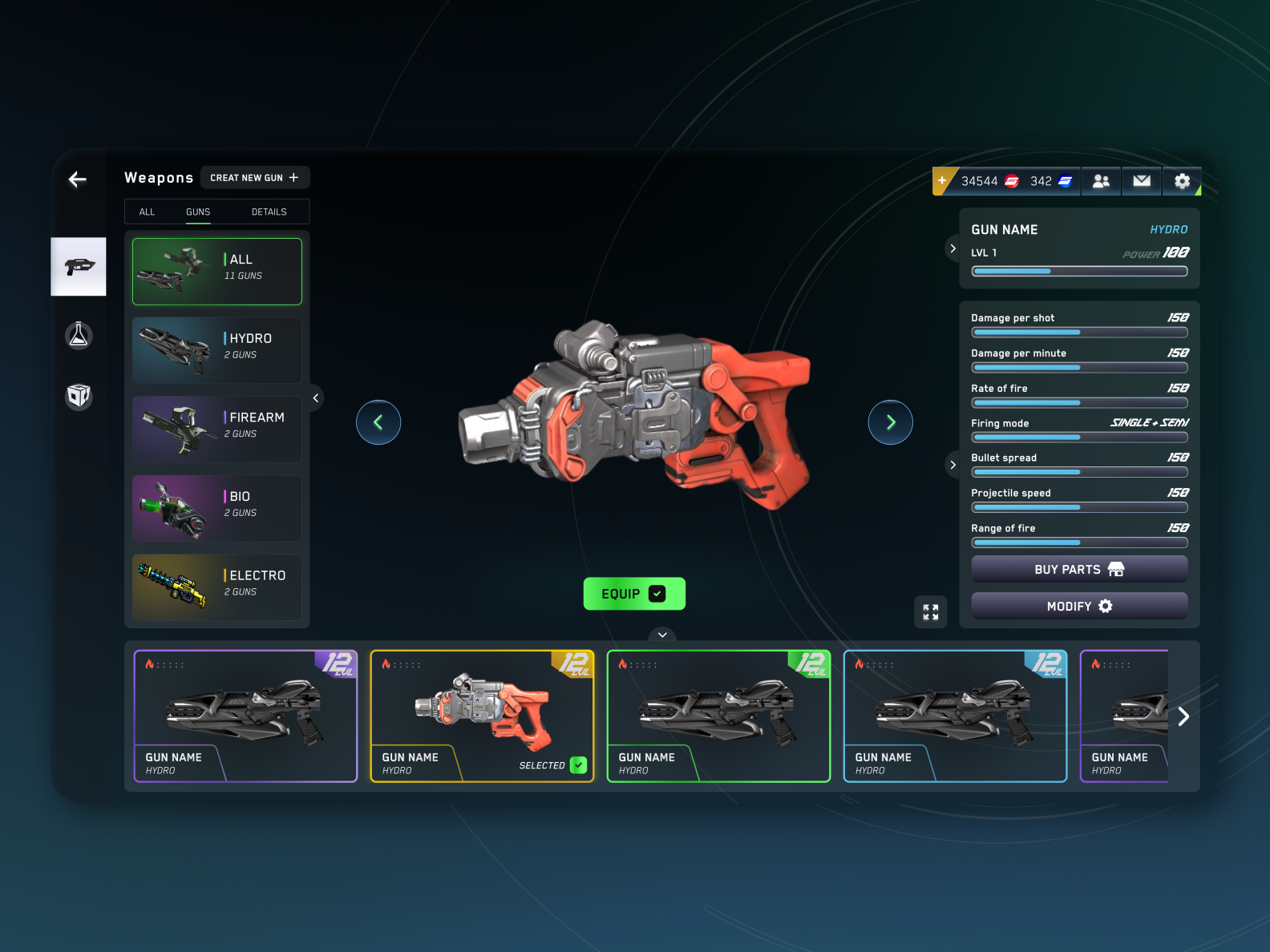Gun Details | Game Weapon UX/UI Design by Alyssa 💫 on Dribbble