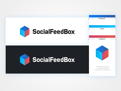 SocialFeedBox - logo branding design identity logo symbol