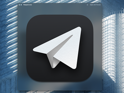 Telegram Icon app branding design graphic design icon illustration logo ui vector