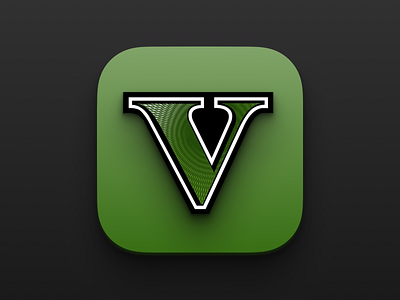 Grand Theft Auto V Icon app branding design graphic design icon illustration logo ui vector