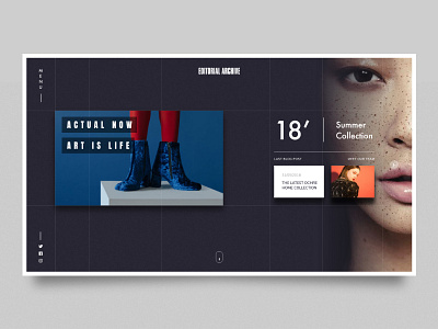 Fashion Home Page adobe xd clean design dark blue fashion page home page ui ux