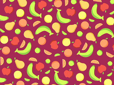 fruit salad 365project art banana dailydesign food fruit illustration pattern repetitive resources simple vector