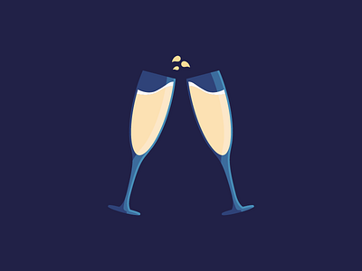 splash! 365project alcohol art champagne dailydesign drink elegant illustration night simple vector wine