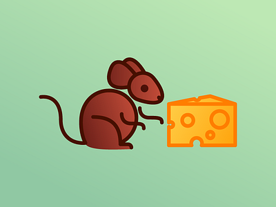 maus 365project animal art cheese dailydesign design food illustration mouse pet simple vector