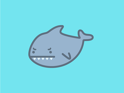 now i'm pissed 365project animal art dailydesign design fish illustration ocean sea shark simple vector