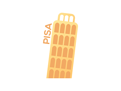torre de pisa architecture art design europe illustration italian italy pisa simple tower vector world