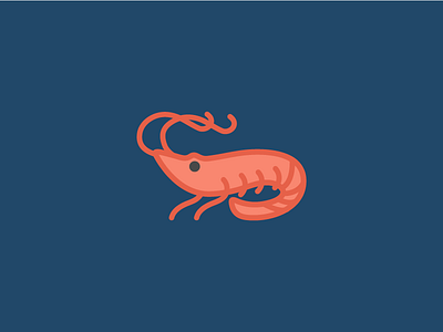 seafood 365project animal dailydesign design fish icon illustration ocean sea shrimp simple vector