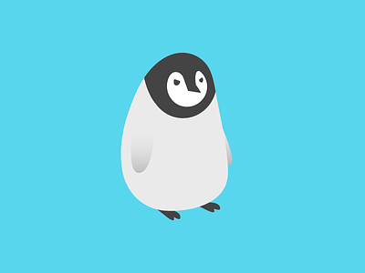 pudgy 365project animal bird dailydesign design illustration moody penguin simple vector