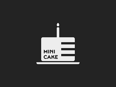 minicake 365project art bakedgoods birthday cake dailydesign design food illustration minimal simple vector