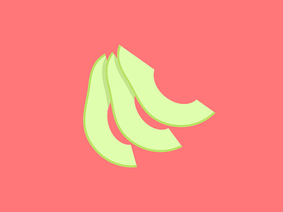 slices 365project art avocado dailydesign design food green illustration kitchen simple vector vegetables
