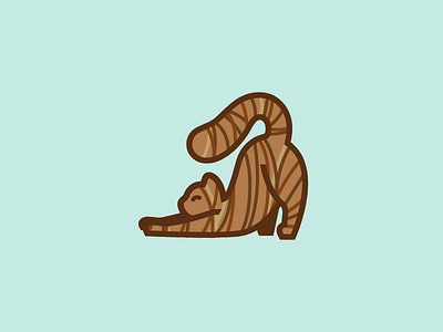 stretch 365project animal art cat dailydesign design icon illustration kitten simple tabby vector