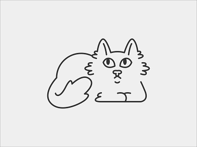 Merlin (001/365) 365project animal art cat cat kitten dailydesign design icon illustration simple vector