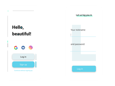 UI kit login/sign up blue design illustration mobile mobile app mobile app design mobile design mobile ui ui ux white