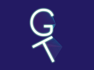 Logo design blue branding design illustration logo neon typography vector