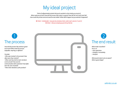 Design principles workshop: My ideal project (Template)