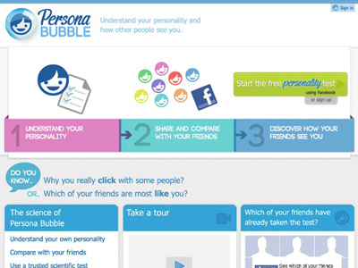 Persona Bubble - homepage app blue bubble face green homepage icon icons persona pink smile steps web