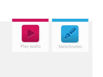 Buttons audio blue button interface pen pink sketchnotes ui web website